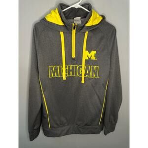 Threads 91 Michigan Long Sleeve Fleece Lined Hoodie Gray Men's Size S (34/36)